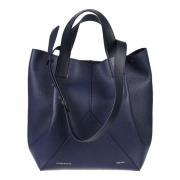Victoria Beckham Lyxig Midnight Blue Jumbo Shopping Bag Blue, Dam