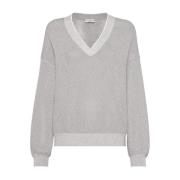 Brunello Cucinelli Sweatshirts Hoodies Gray, Dam
