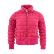 Woolrich Fucsia Quiltad Bomberjacka Pink, Dam