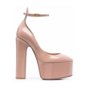 Valentino Garavani Rosa Patentläder Platform Pumps Pink, Dam