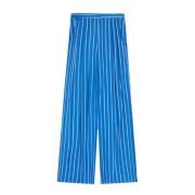 Semicouture Wide Trousers Blue, Dam