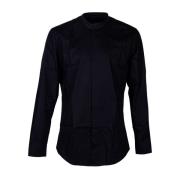 Dondup Slim Fit Herrskjorta med Koreansk Krage Black, Herr