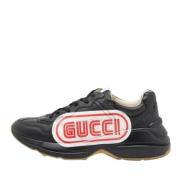 Gucci Vintage Pre-owned Laeder sneakers Black, Herr