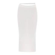 Jacquemus Midi Skirts White, Dam