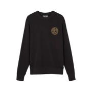 Versace Jeans Couture V Emblem Tröja Svart/Guld Black, Herr