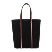 Bally Svart shoppingväska i canvas Black, Herr