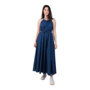 Max Mara Weekend Eleganta Maxiklänningar för Kvinnor Blue, Dam