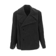 Lemaire Double-Breasted Coats Black, Dam