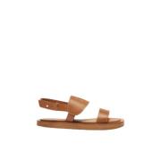 Max Mara Klassisk Läder Sandal Brown, Dam