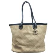 Chanel Vintage Pre-owned Laeder totevskor Beige, Dam