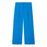 Luisa Cerano Wide Trousers Blue, Dam
