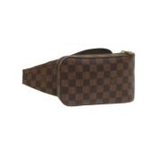 Louis Vuitton Vintage Pre-owned Belagd canvas axelremsvskor Brown, Dam