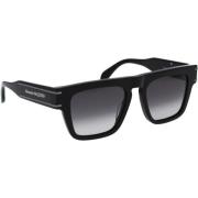 Alexander McQueen Ikoniska solglasögon med gradientglas Black, Unisex