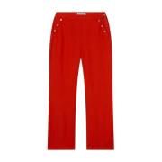 Busnel Wide Trousers Red, Dam