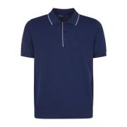 Canali Polo Shirts Blue, Herr