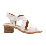 Pikolinos Högklackade sandaler för kvinnor White, Dam