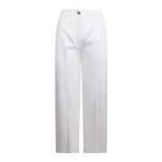 Patou Wide Trousers White, Dam