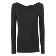 Alberta Ferretti Long Sleeve Tops Black, Dam