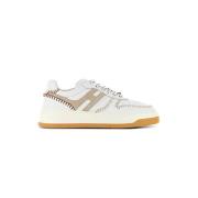 Hogan Ivory Low-Top Sneakers med 'H' Detalj Beige, Dam