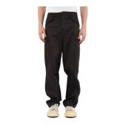 Msgm Straight Trousers Brown, Herr