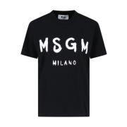 Msgm Svarta T-shirts och Polos Black, Dam