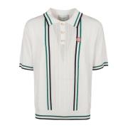 Casablanca Tennis Polo Shirt White, Herr