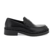 Valentino Garavani Studded Leather Loafers Black, Herr