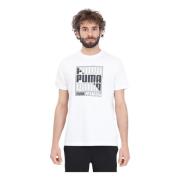 Puma Grafiskt Logotyp Vit T-shirt White, Herr