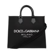 Dolce & Gabbana Shopper väska med logotyp Black, Herr