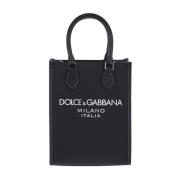Dolce & Gabbana Läder Logo Väska Black, Herr