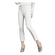 Twinset Cropped Trousers White, Dam