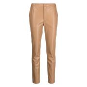 Twinset Straight Trousers Brown, Dam