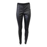 2-Biz Leather Trousers Black, Dam