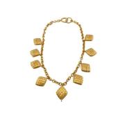 Chanel Vintage Pre-owned Metall halsband Yellow, Dam