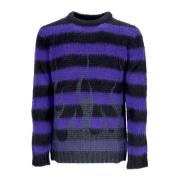 Vision OF Super Svart Flames Jumper - Streetwear Kollektion Purple, He...