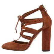 Aquazzura Pre-owned Pre-owned Mocka klackskor Brown, Dam