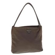 Prada Vintage Pre-owned Tyg totevskor Brown, Dam