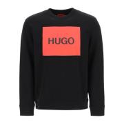 Hugo Boss Logo Box Crewneck Sweatshirt Black, Herr