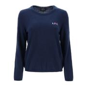 A.p.c. Round-neck Knitwear Blue, Dam