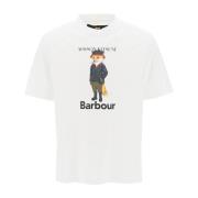 Barbour Fox Beaufort Crew-Neck T-Shirt White, Herr