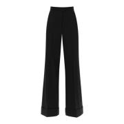 Moschino Wide Trousers Black, Dam