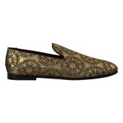 Dolce & Gabbana Guld Loafers för Män Multicolor, Herr