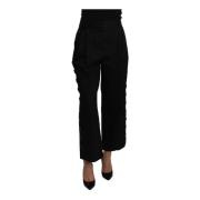 Dolce & Gabbana Cropped Trousers Black, Dam