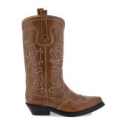 Ganni High Boots Brown, Dam