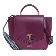 Tramontano Läderhandväska med avtagbar rem Purple, Dam
