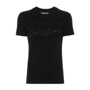 Versace Jeans Couture Svart Logotyp T-shirt Black, Dam