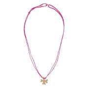 Ines De La Fressange Paris Rosa klöverhalsband Pink, Dam