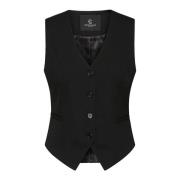 Bruuns Bazaar Elegant Svart Väst Blazer Black, Dam