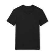 Tom Ford Bomullsstretch T-shirt i Svart Black, Herr