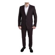 Dolce & Gabbana Single Breasted Suits Brown, Herr